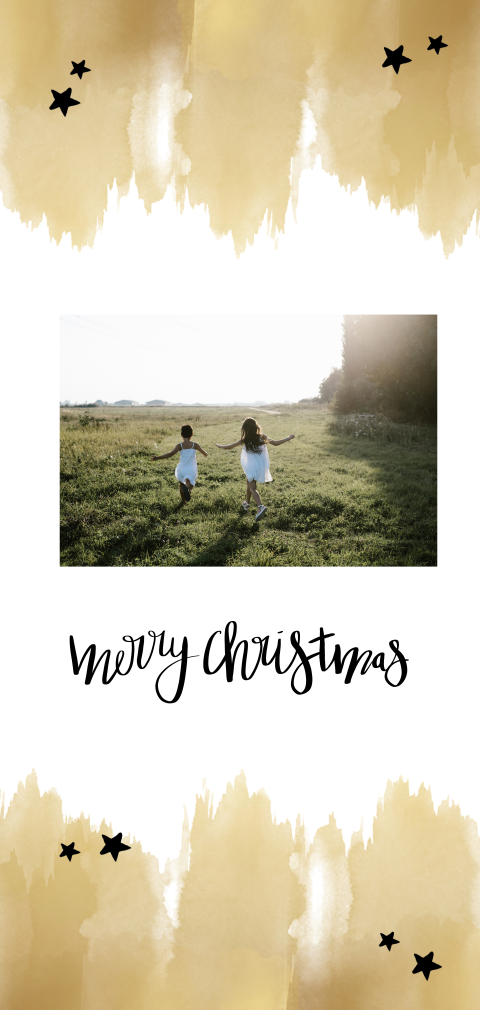 Kerstkaart watercolor