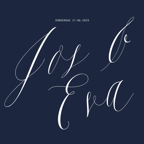 Trouwkaart dubbel Clouds love