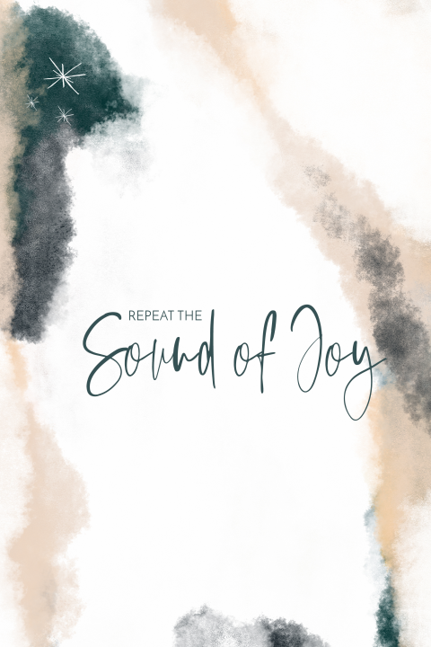 Kerstkaart Repeat the sounding of Joy