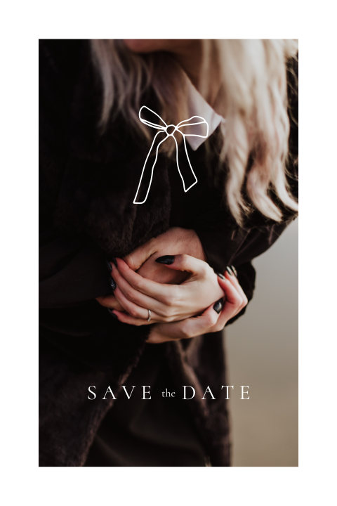 Save the Date kaart foto strik