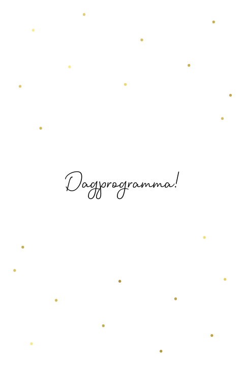 Dagprogramma goud stippen