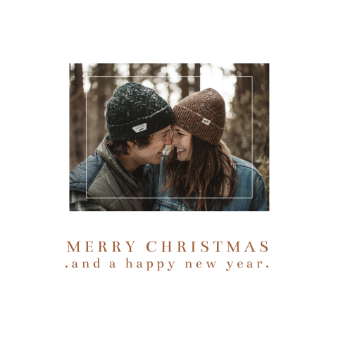 Kerstkaart kader foto