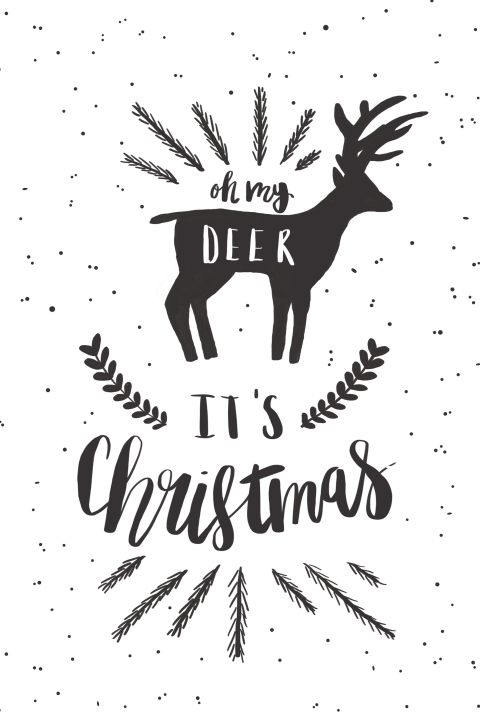 Kerstkaart oh my deer