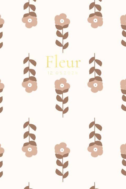 Geboortekaartje Fleurtje bloem