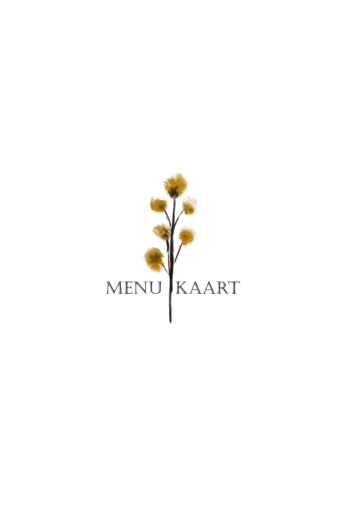 Menu kaart watercolor bloem
