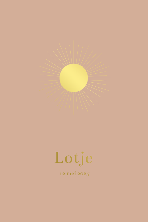 Folie poster zon goudfolie