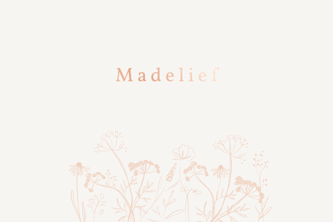 Geboortekaartje veld bloemen dubbel folie