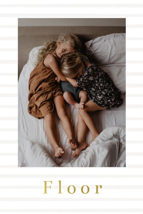 Geboortekaartje strepen foto goudfolie