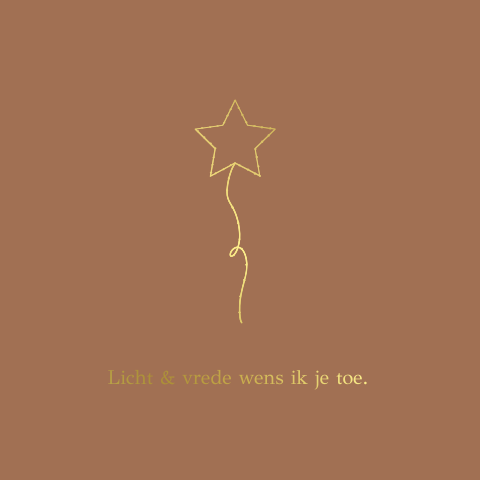 Kerstkaart ster slinger