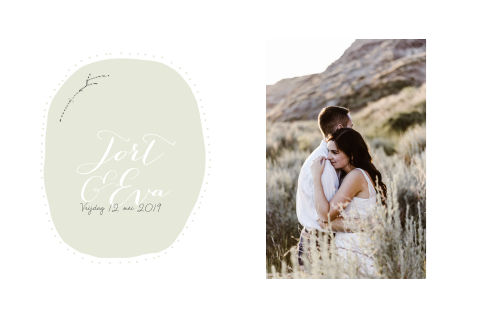 Trouwkaart takje foto