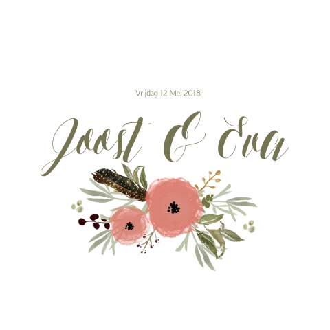 Trouwkaart veer bohemain