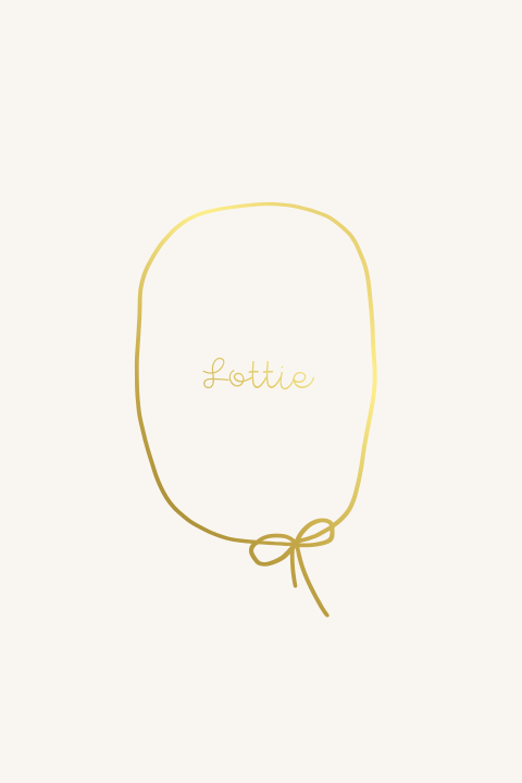 Geboortekaartje strikje folie