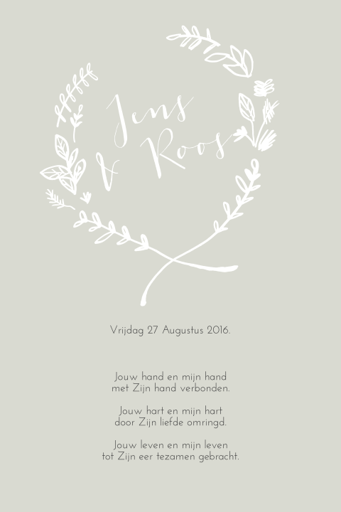 Nature Trouwkaart oudgroen