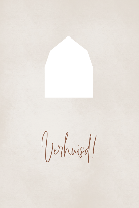 Verhuiskaart Stans vorm huisje