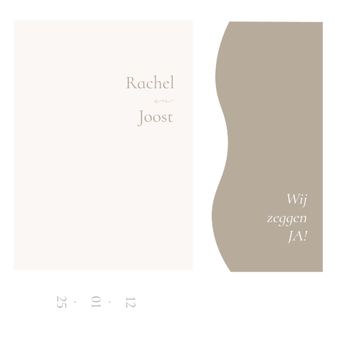 Trouwkaart stapel label kaart