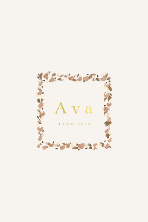 Geboortekaartje takjes fruit bloesem