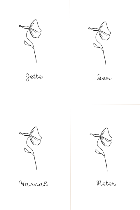Diy Label naamkaartjes