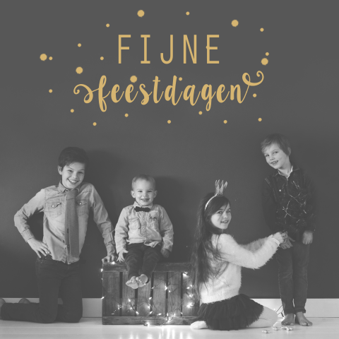 Kerstkaart foto fijne stippen