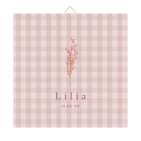 Tegeltje Geboorte ruit takje