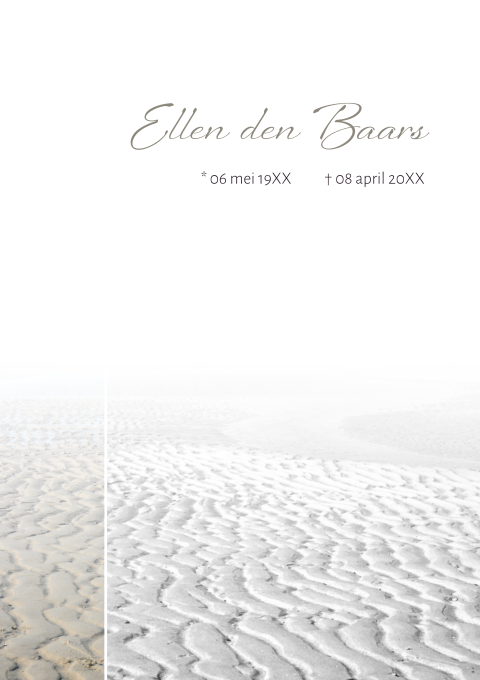 Rouwbrief strand