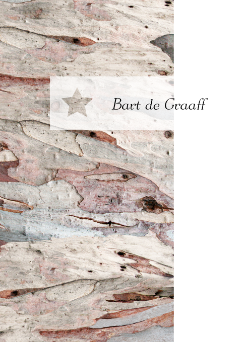 Mooie stoere rouwbrief met boomschors