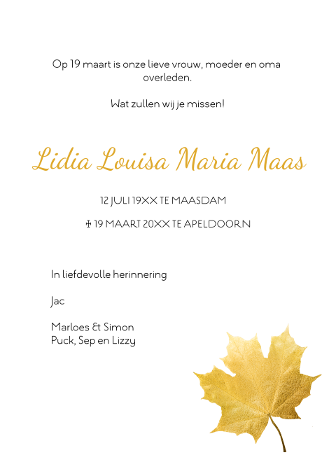 Kaart binnenkant