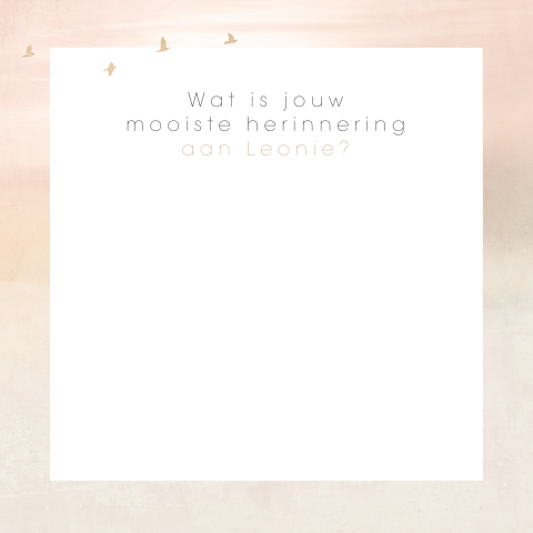 Invulkaart voor herinnering met aquarel en kader