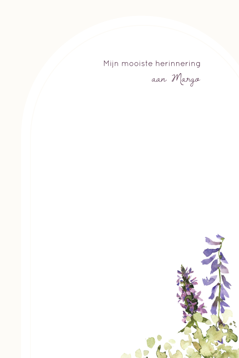 Extra invulkaartje met aquarel veldbloemen