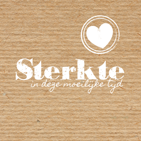 Condoleancekaart met stempel van hartje