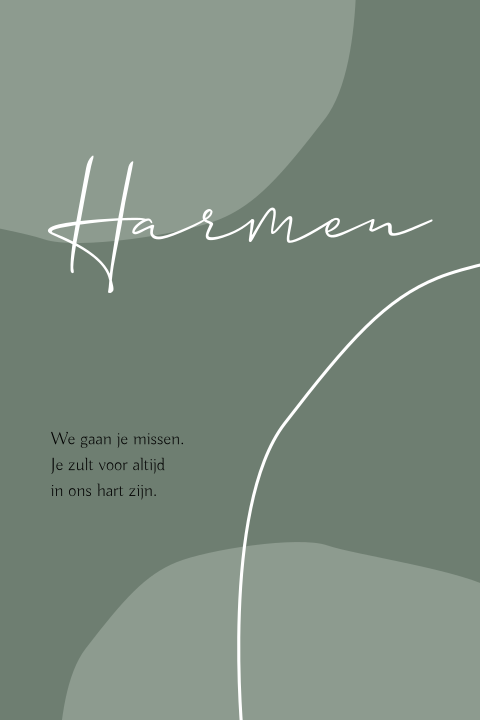 Herinneringskaartje modern met abstracte lijnen en vormen
