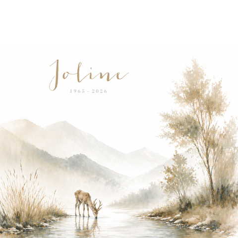 Christelijke rouwkaart Psalm 42 | Als een hert dat verlangt naar water