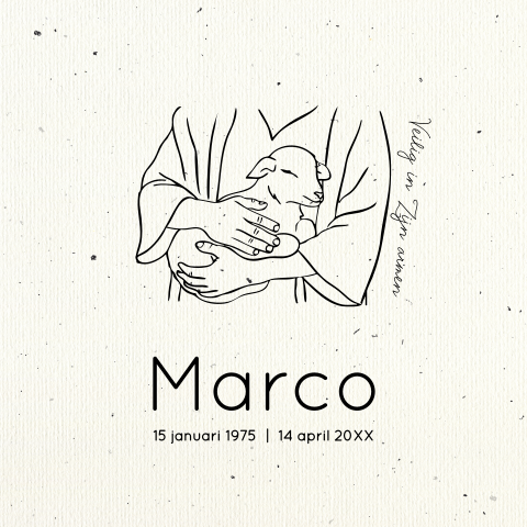 Christelijke Rouwkaart | Veilig in Zijn armen