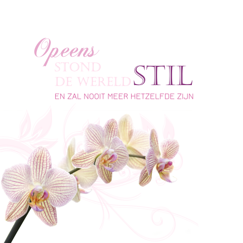 Condoleancekaart met bloementak