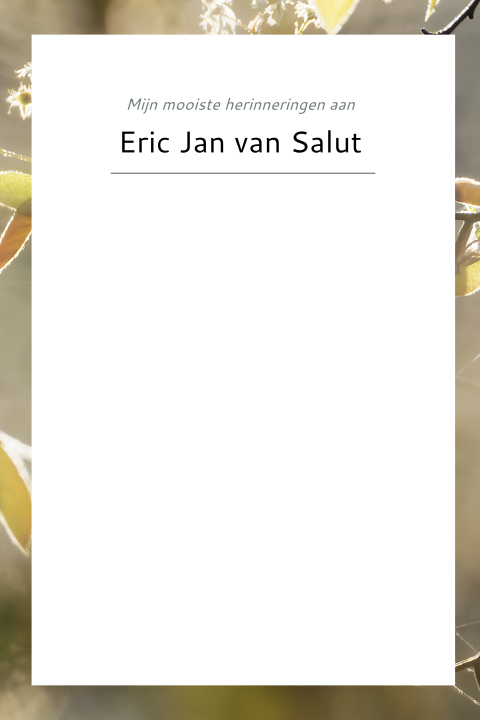 Invulkaart voor herinnering met bloesemtakjes