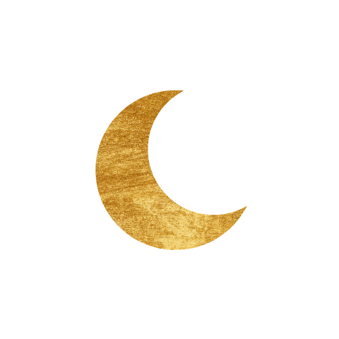 Sluitzegel rouwkaart goud maan