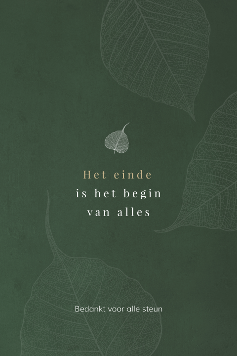 Moderne dankbetuiging met gedroogde bladeren