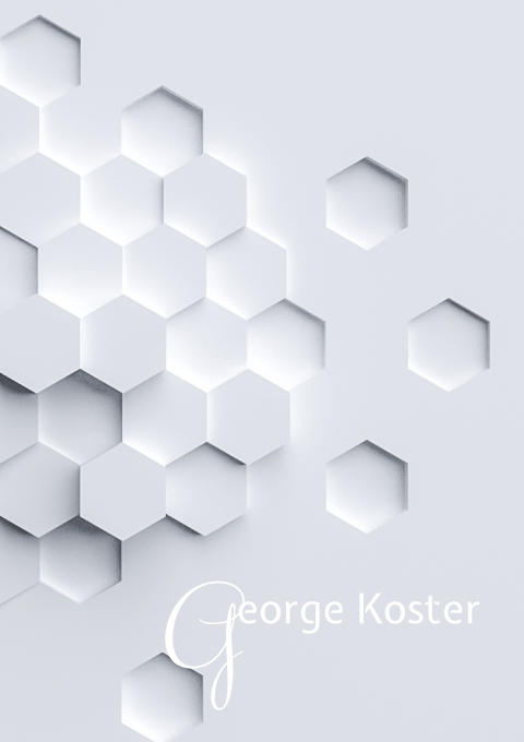 Simpel abstracte rouwbrief met witte honingraat