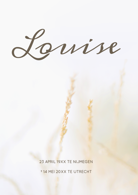 Rouwbrief koren