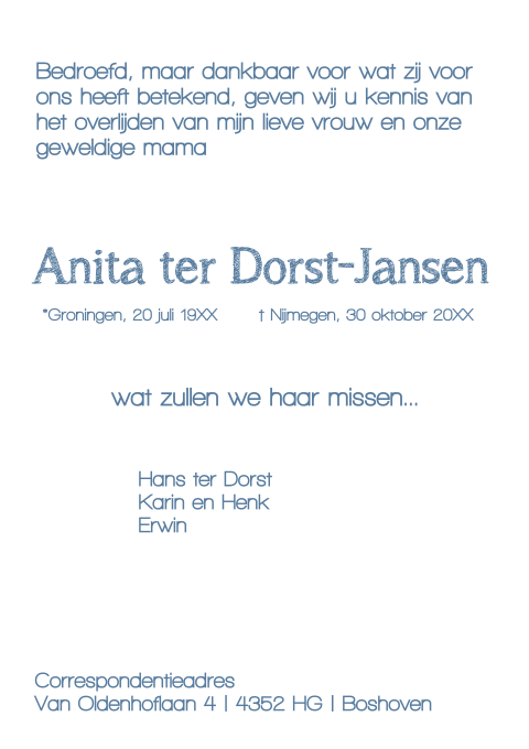 Kaart binnenkant