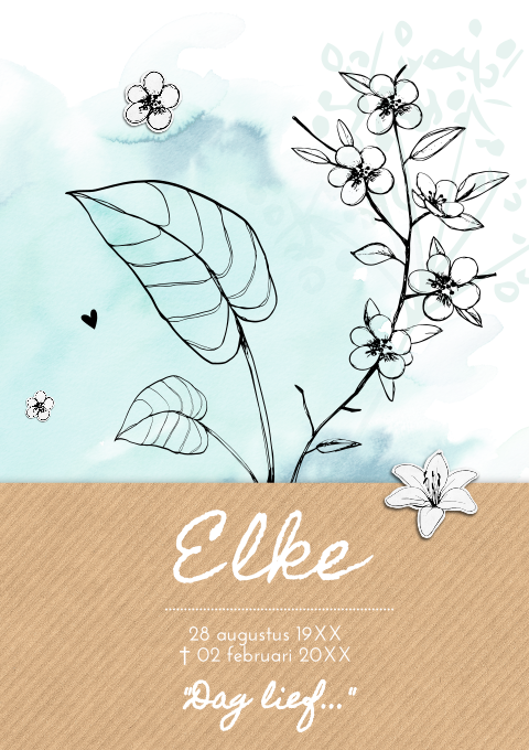 Fleurige rouwbrief