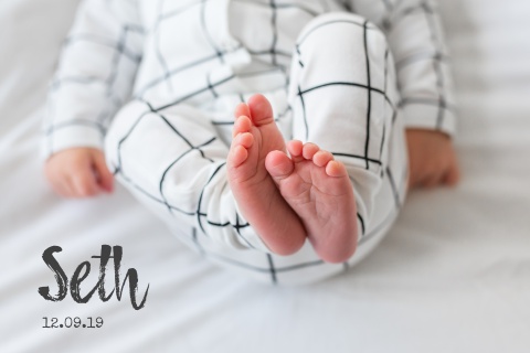 Stoer geboortekaartje jongen met foto