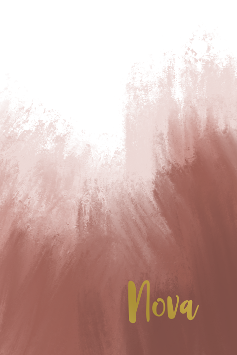 Geboortekaartje voor een meisje met goudfolie tekst