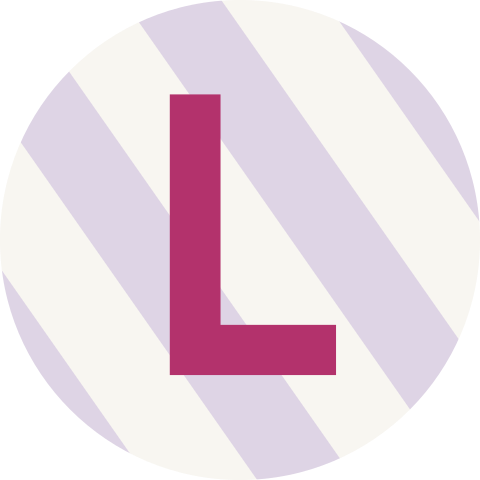 sluitsticker verticale lijnen minimalistisch disign paars