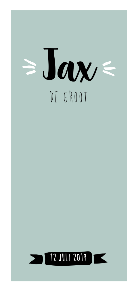 Stoer kaartje met label