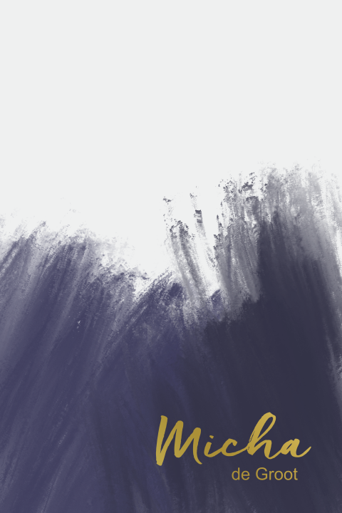 Geboortekaartje voor een jongen met goudfolie druk