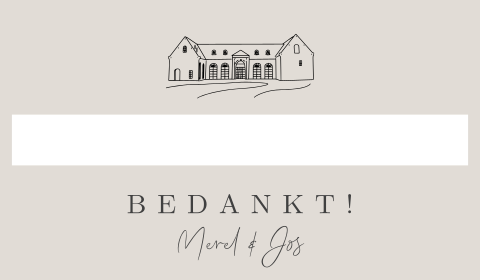 Enveloppen kist van hout met trouwlocatie molen de zwaluw