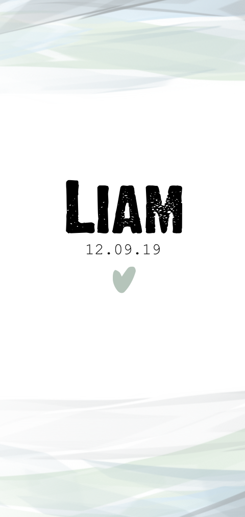 Stoer jongenskaartje met verf vegen