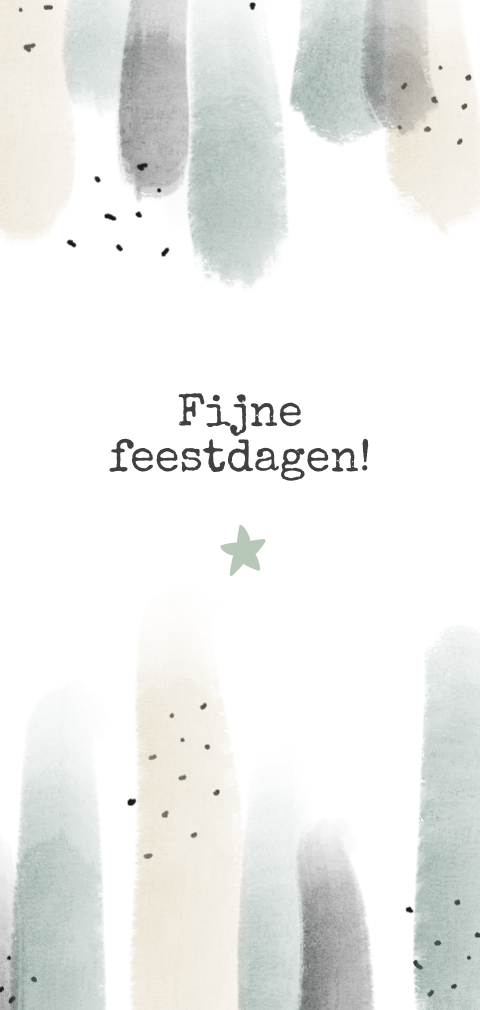 Kerstkaartje met verfstrepen