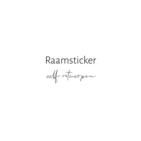 Raamsticker rond in bloem vorm zelf te ontwepren