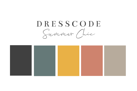 Dresscode kaartje summer chique voor jullie daggasten op de bruiloft